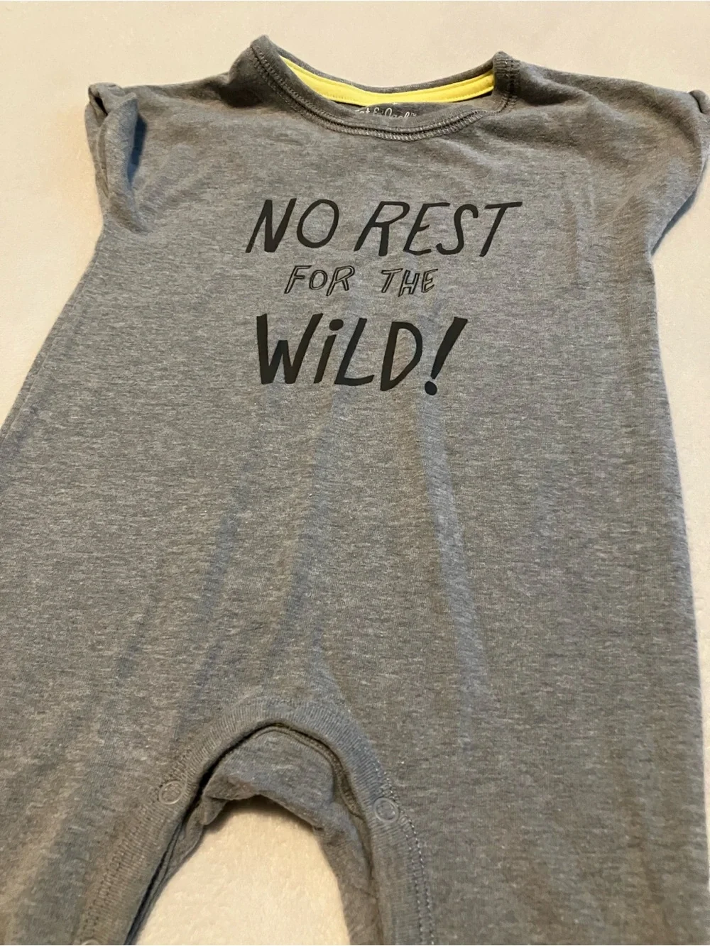 Gray Baby Romper 